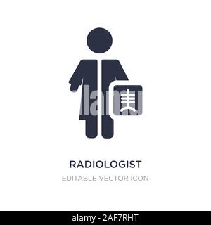 radiologist working icon on white background. Simple element illustration from People concept. radiologist working icon symbol design. Stock Vector