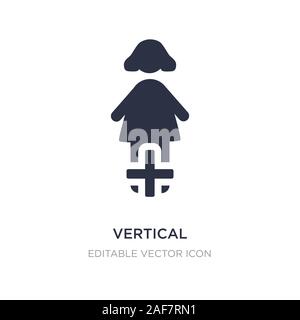 vertical icon on white background. Simple element illustration from People concept. vertical icon symbol design. Stock Vector