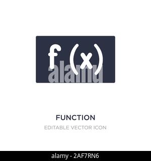 function icon on white background. Simple element illustration from Shapes concept. function icon symbol design. Stock Vector