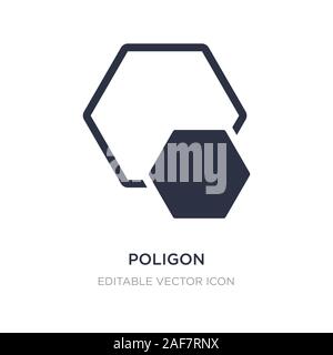 poligon icon on white background. Simple element illustration from Shapes concept. poligon icon symbol design. Stock Vector