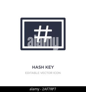 hash key icon on white background. Simple element illustration from Shapes concept. hash key icon symbol design. Stock Vector