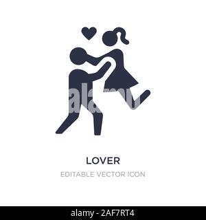lover icon on white background. Simple element illustration from Shapes concept. lover icon symbol design. Stock Vector