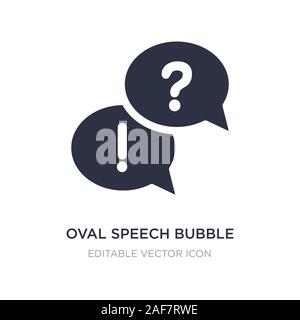 oval speech bubble icon on white background. Simple element illustration from Shapes concept. oval speech bubble icon symbol design. Stock Vector