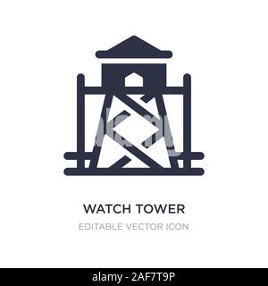 Tower observation icon post vector illustration background. Lifeguard ...