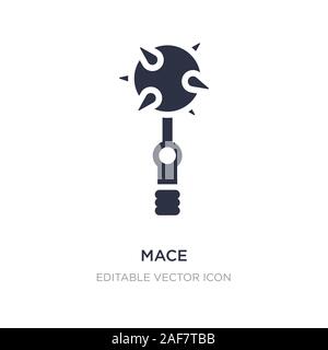 mace icon on white background. Simple element illustration from Security concept. mace icon symbol design. Stock Vector