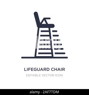 lifeguard chair icon on white background. Simple element illustration from Security concept. lifeguard chair icon symbol design. Stock Vector