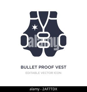 bullet proof vest icon on white background. Simple element illustration from Security concept. bullet proof vest icon symbol design. Stock Vector