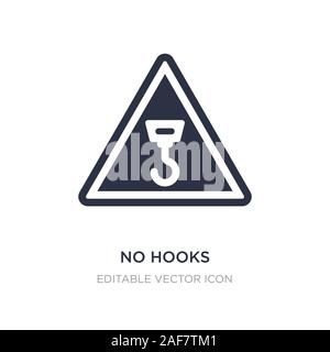 no hooks icon on white background. Simple element illustration from Signaling concept. no hooks icon symbol design. Stock Vector
