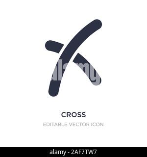 cross icon on white background. Simple element illustration from Signs concept. cross icon symbol design. Stock Vector