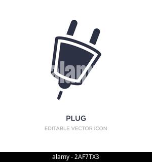 plug icon on white background. Simple element illustration from Signs concept. plug icon symbol design. Stock Vector