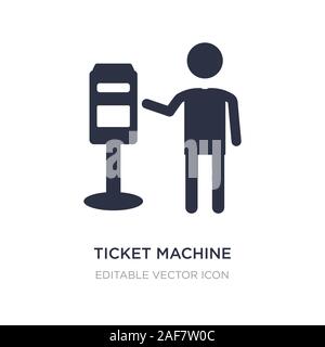 ticket machine icon on white background. Simple element illustration from People concept. ticket machine icon symbol design. Stock Vector