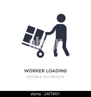 worker loading icon on white background. Simple element illustration from People concept. worker loading icon symbol design. Stock Vector