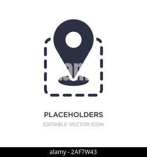 placeholders icon on white background. Simple element illustration from Signs concept. placeholders icon symbol design. Stock Vector