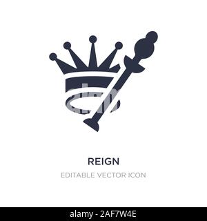 reign icon on white background. Simple element illustration from Shapes concept. reign icon symbol design. Stock Vector