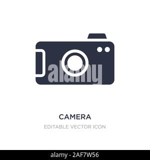 camera icon on white background. Simple element illustration from Signs concept. camera icon symbol design. Stock Vector