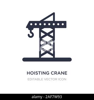 hoisting crane icon on white background. Simple element illustration from Signaling concept. hoisting crane icon symbol design. Stock Vector