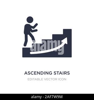 ascending stairs icon on white background. Simple element illustration from Signs concept. ascending stairs icon symbol design. Stock Vector