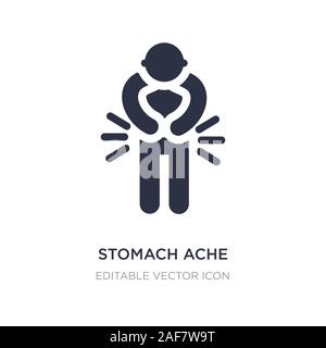 stomach ache icon on white background. Simple element illustration from People concept. stomach ache icon symbol design. Stock Vector