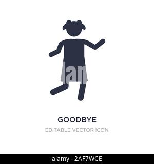 goodbye icon on white background. Simple element illustration from People concept. goodbye icon symbol design. Stock Vector