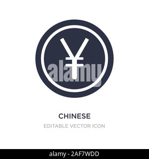 chinese icon on white background. Simple element illustration from Signs concept. chinese icon symbol design. Stock Vector