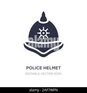police helmet icon on white background. Simple element illustration from Security concept. police helmet icon symbol design. Stock Vector