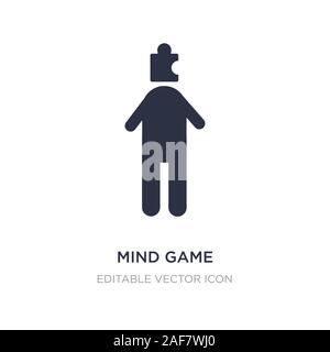 mind game icon on white background. Simple element illustration from People concept. mind game icon symbol design. Stock Vector