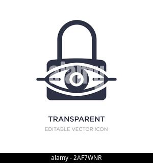 transparent icon on white background. Simple element illustration from Security concept. transparent icon symbol design. Stock Vector