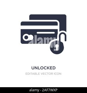 unlocked security of cit transaction icon on white background. Simple element illustration from Security concept. unlocked security of cit transaction Stock Vector