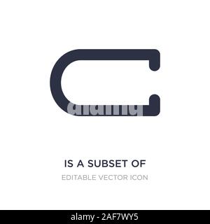 is a subset of icon on white background. Simple element illustration from Signs concept. is a subset of icon symbol design. Stock Vector