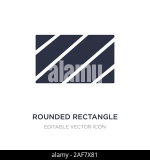 rounded rectangle icon on white background. Simple element illustration from Shapes concept. rounded rectangle icon symbol design. Stock Vector