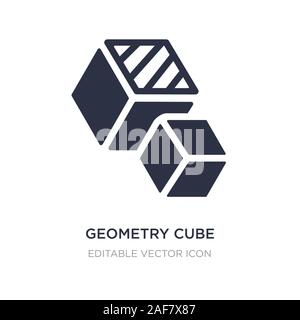 geometry cube icon on white background. Simple element illustration from Shapes concept. geometry cube icon symbol design. Stock Vector