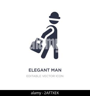 elegant man icon on white background. Simple element illustration from People concept. elegant man icon symbol design. Stock Vector