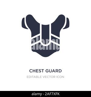 chest guard icon on white background. Simple element illustration from Sports concept. chest guard icon symbol design. Stock Vector