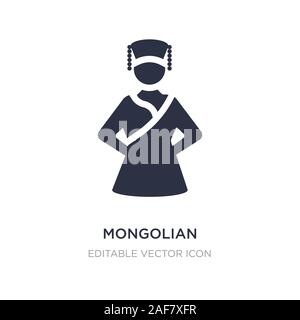 mongolian icon on white background. Simple element illustration from Shapes concept. mongolian icon symbol design. Stock Vector