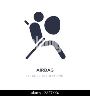 airbag icon on white background. Simple element illustration from Security concept. airbag icon symbol design. Stock Vector
