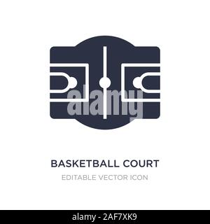 basketball court icon on white background. Simple element illustration from Sports concept. basketball court icon symbol design. Stock Vector