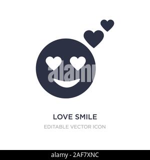 love smile icon on white background. Simple element illustration from Smileys concept. love smile icon symbol design. Stock Vector