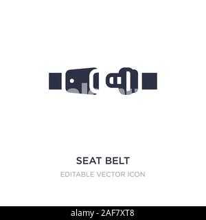 seat belt icon on white background. Simple element illustration from Security concept. seat belt icon symbol design. Stock Vector