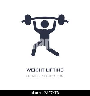 weight lifting icon on white background. Simple element illustration from Sports concept. weight lifting icon symbol design. Stock Vector