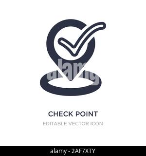 check point icon on white background. Simple element illustration from Signs concept. check point icon symbol design. Stock Vector