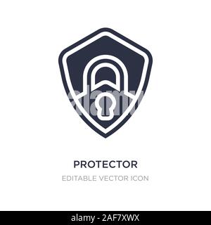 protector icon on white background. Simple element illustration from Security concept. protector icon symbol design. Stock Vector