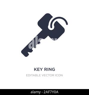 key ring icon on white background. Simple element illustration from Tools and utensils concept. key ring icon symbol design. Stock Vector