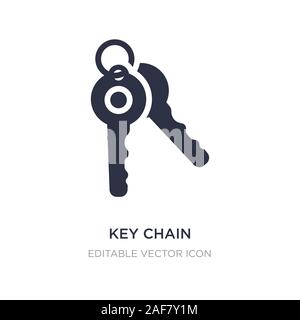 key chain icon on white background. Simple element illustration from Security concept. key chain icon symbol design. Stock Vector