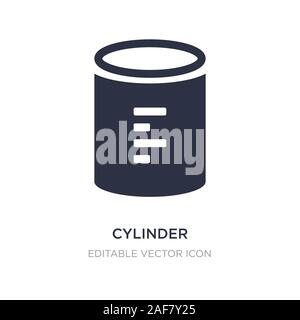 cylinder volumetric icon on white background. Simple element illustration from Shapes concept. cylinder volumetric icon symbol design. Stock Vector