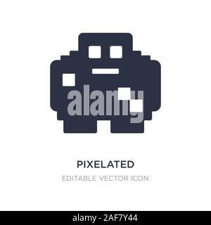 pixelated icon on white background. Simple element illustration from Social media marketing concept. pixelated icon symbol design. Stock Vector