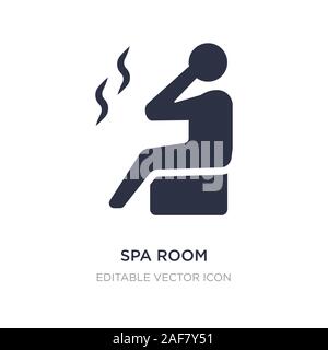 spa room icon on white background. Simple element illustration from Shapes concept. spa room icon symbol design. Stock Vector