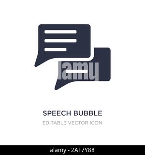 speech bubble black icon on white background. Simple element illustration from Shapes concept. speech bubble black icon symbol design. Stock Vector