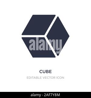 cube icon on white background. Simple element illustration from Shapes concept. cube icon symbol design. Stock Vector