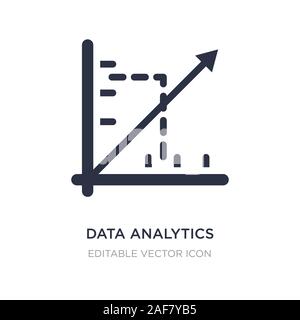 data analytics line graphic icon on white background. Simple element illustration from Seo and web concept. data analytics line graphic icon symbol de Stock Vector