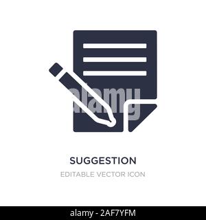 suggestion icon on white background. Simple element illustration from Social media marketing concept. suggestion icon symbol design. Stock Vector